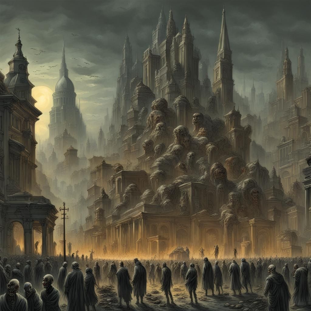 Futuristic Zombie City Horror, Gothic Style