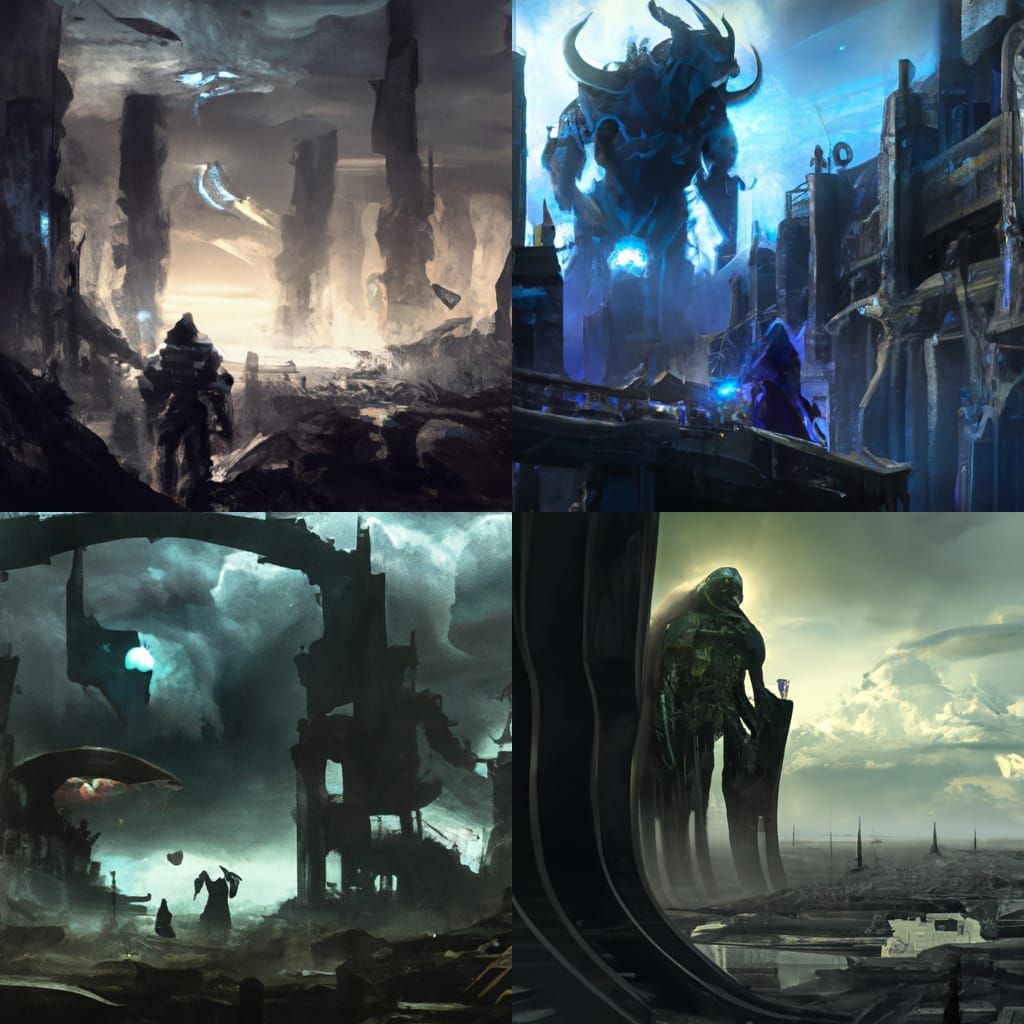 Epic Supervillain Digital Matte Painting