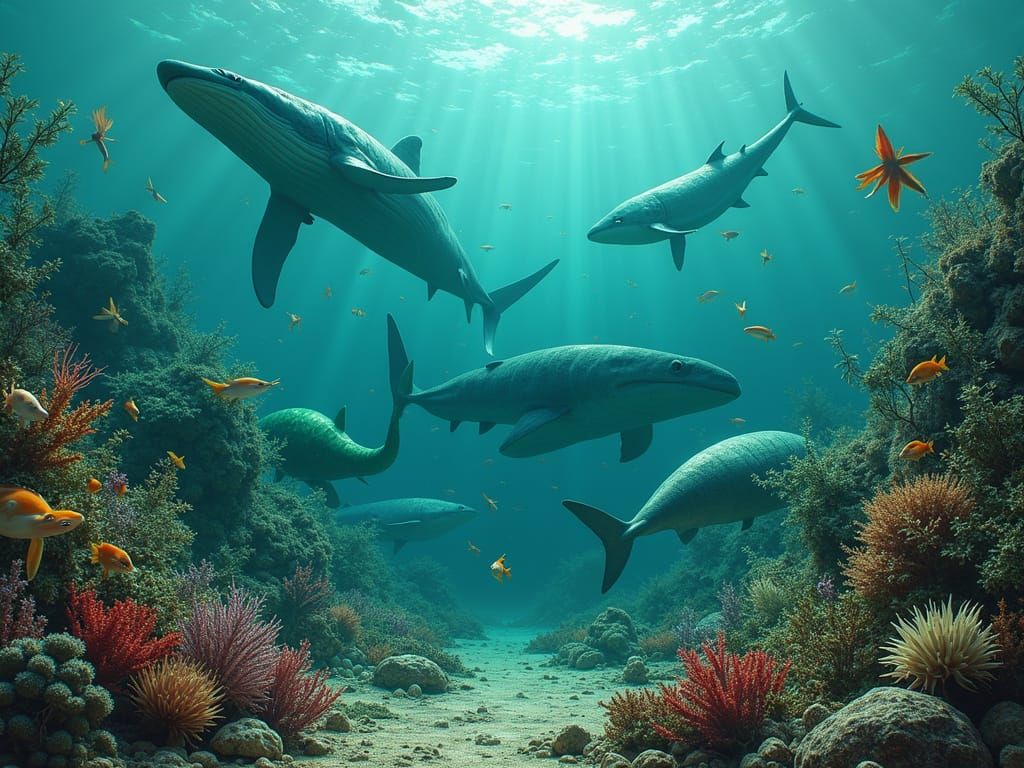 Underwater Dystopia with Mermaids in Photorealistic Style