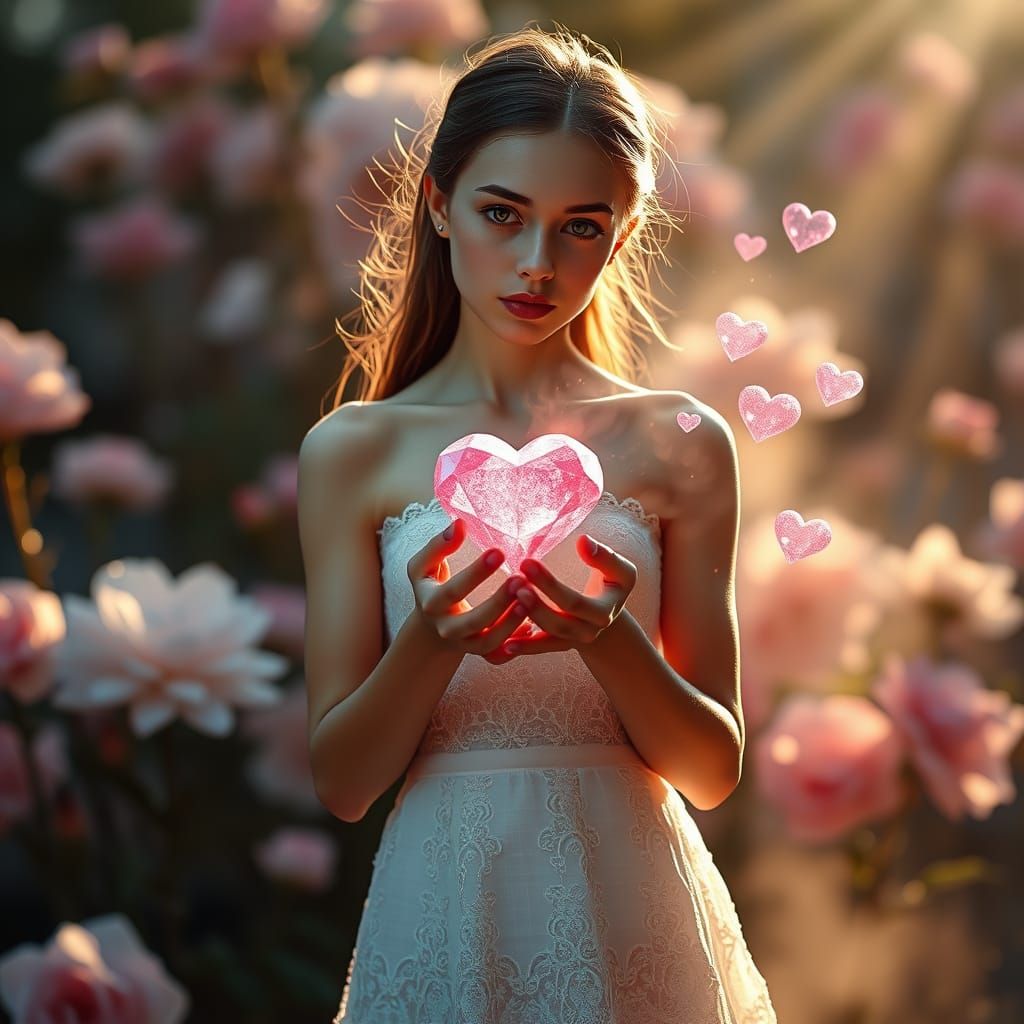 Modern Pin-Up 3/4 Portrait of Elegant slender girl