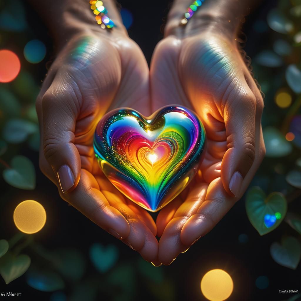 Rainbow heart