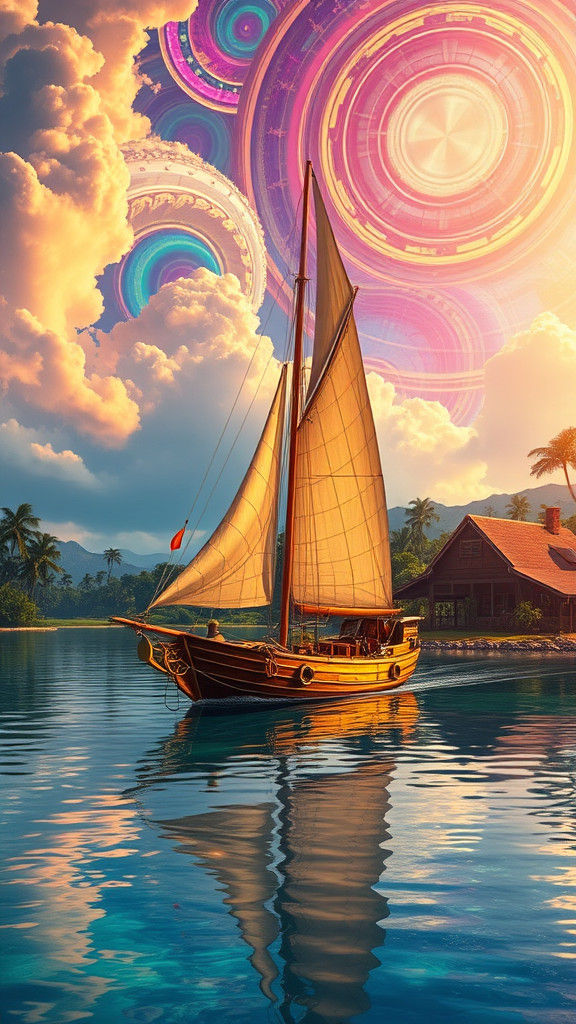 Biopunk Sailboat on Enchanted Hawaiian Farm