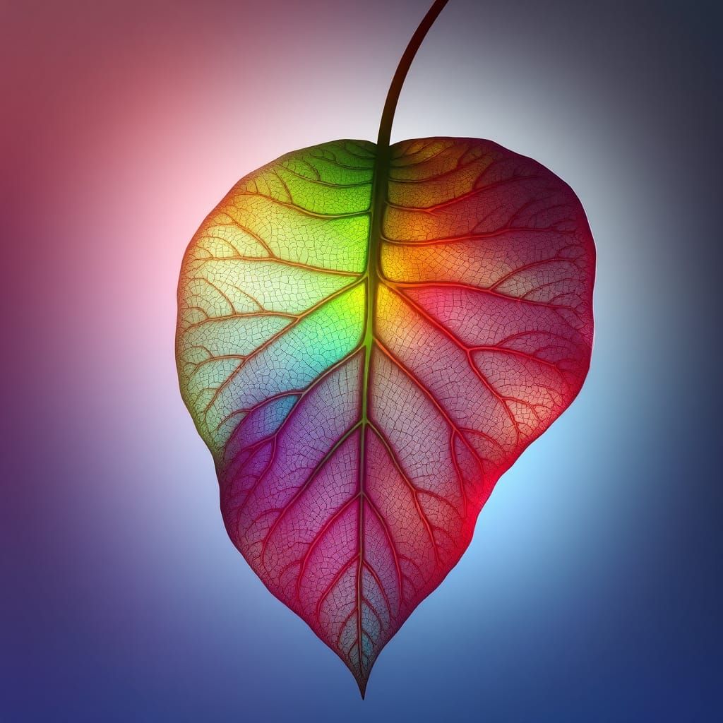 Translucent Leaf Veins in Fantasy Concept Art Style