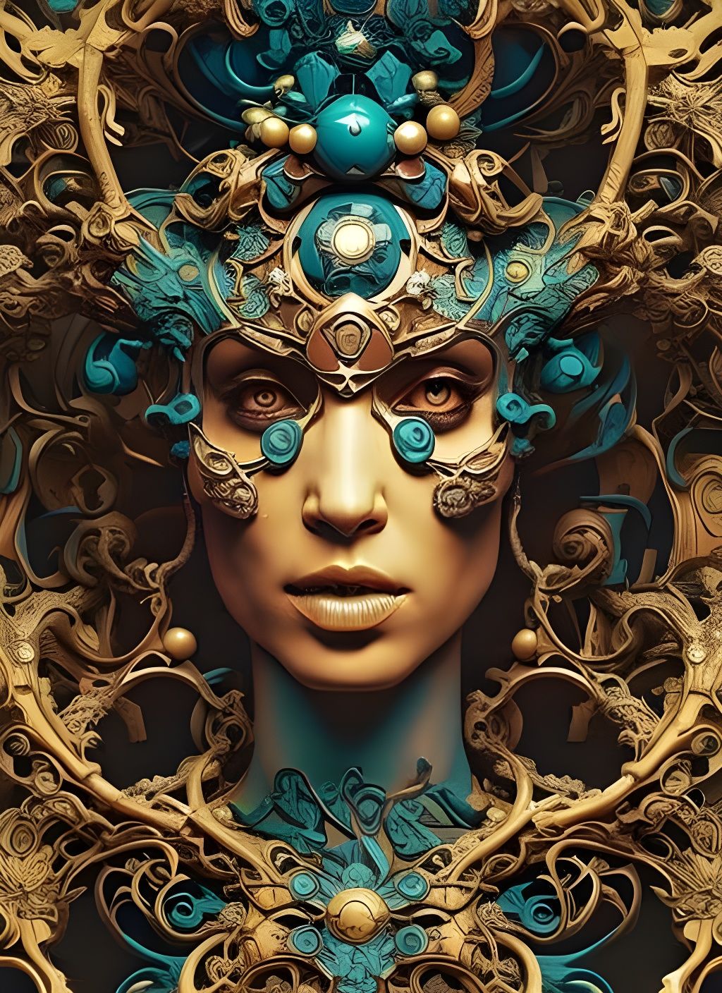 Intricate Portrait of a Mutant Screwdriver Goddess