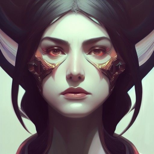 Kuromi Portrait in Hyperdetailed Digital Art Style