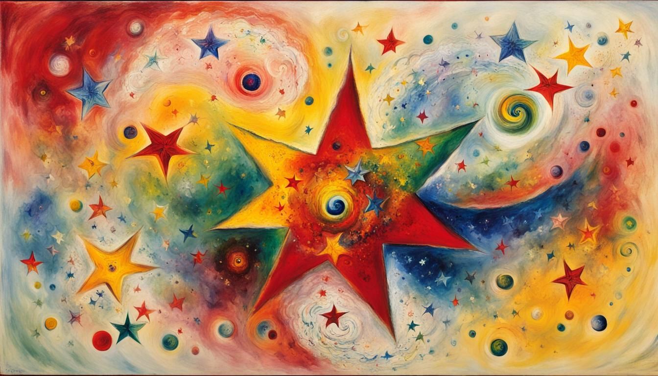 Chagall-esque Maelstrom of Glowing Stars