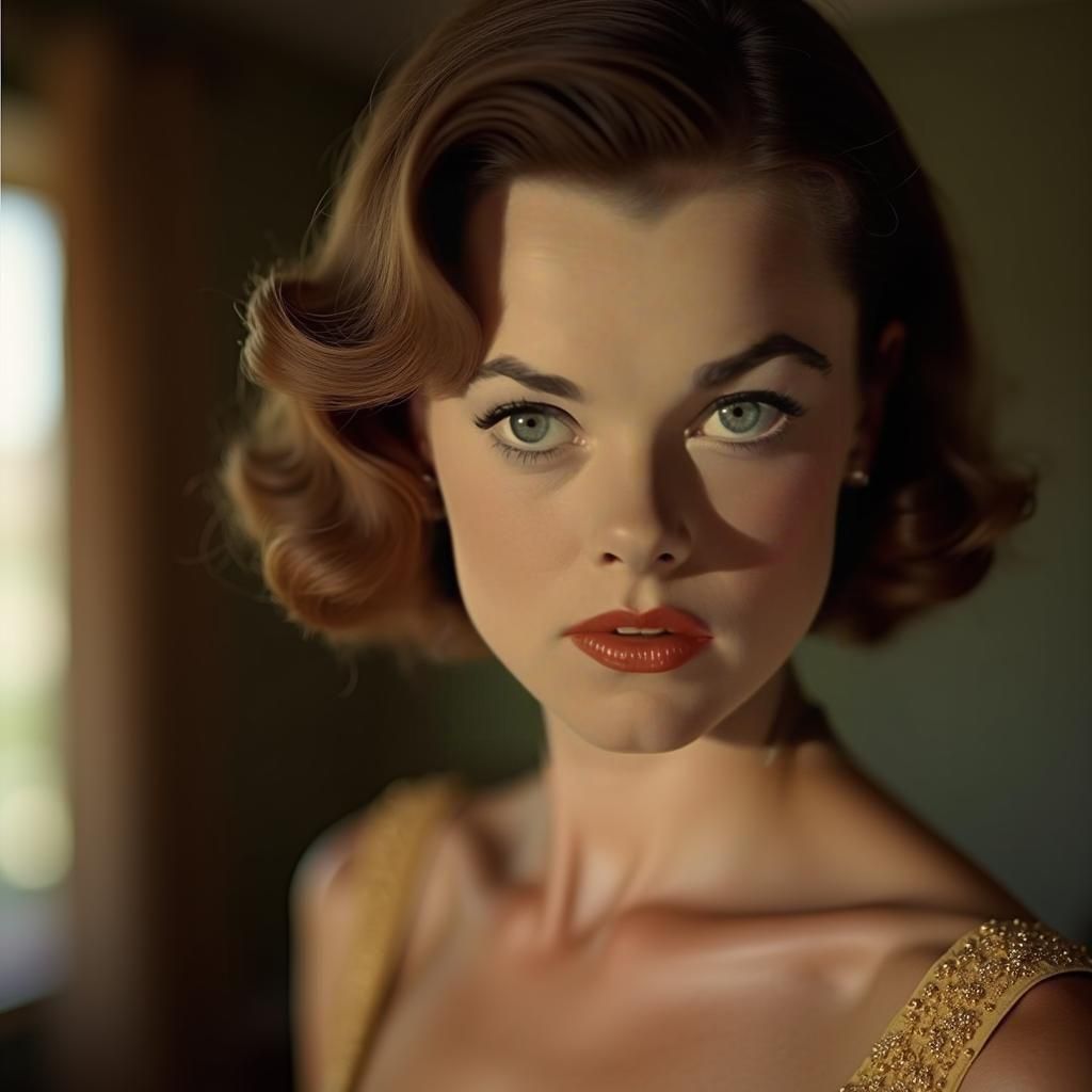 Hyperrealistic Portrait of a Beautiful Woman in Film Still