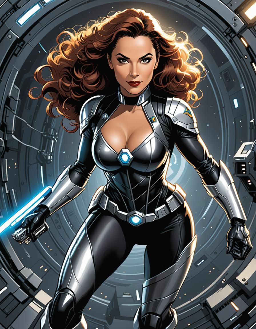 Sultry Eco-Heroine Battles Interdimensional Threats in Cyber...