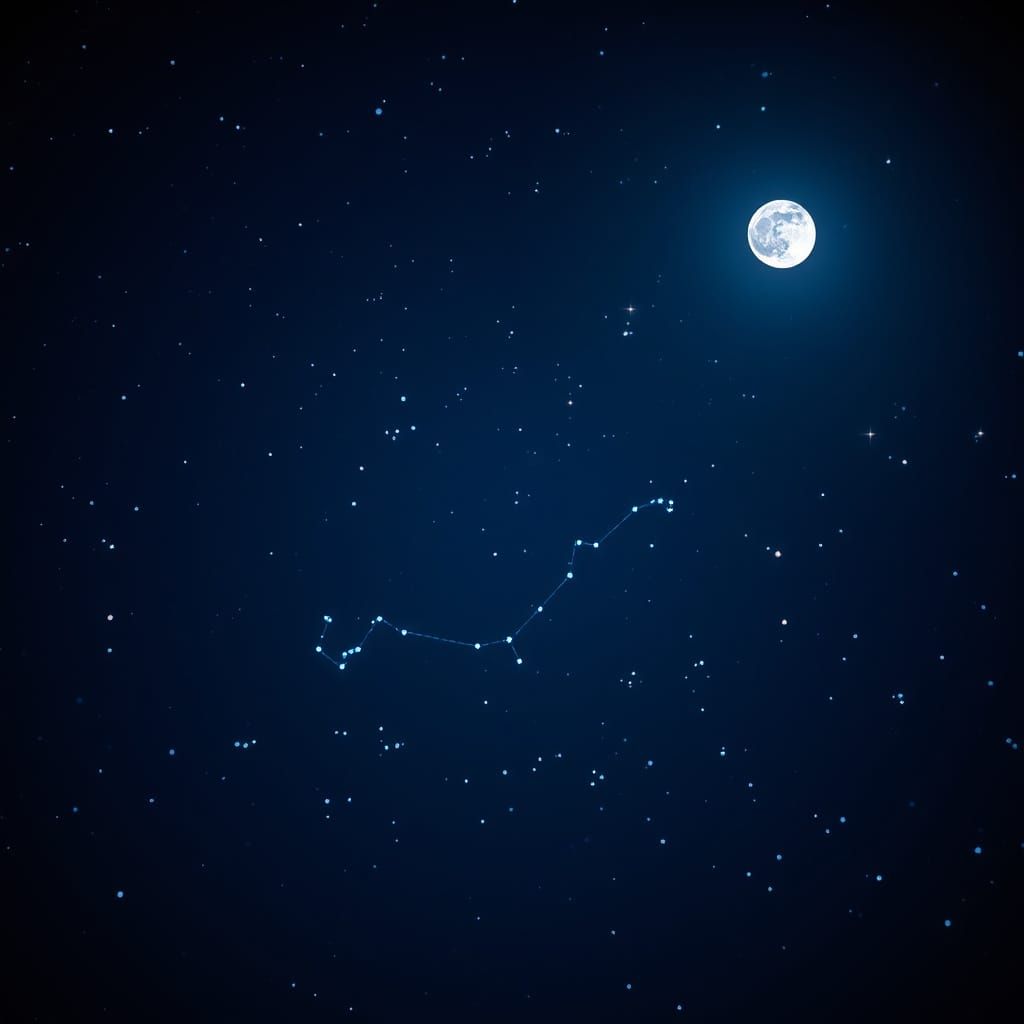 Surreal Astronomical Painting of Pisces Constellation in Nat...