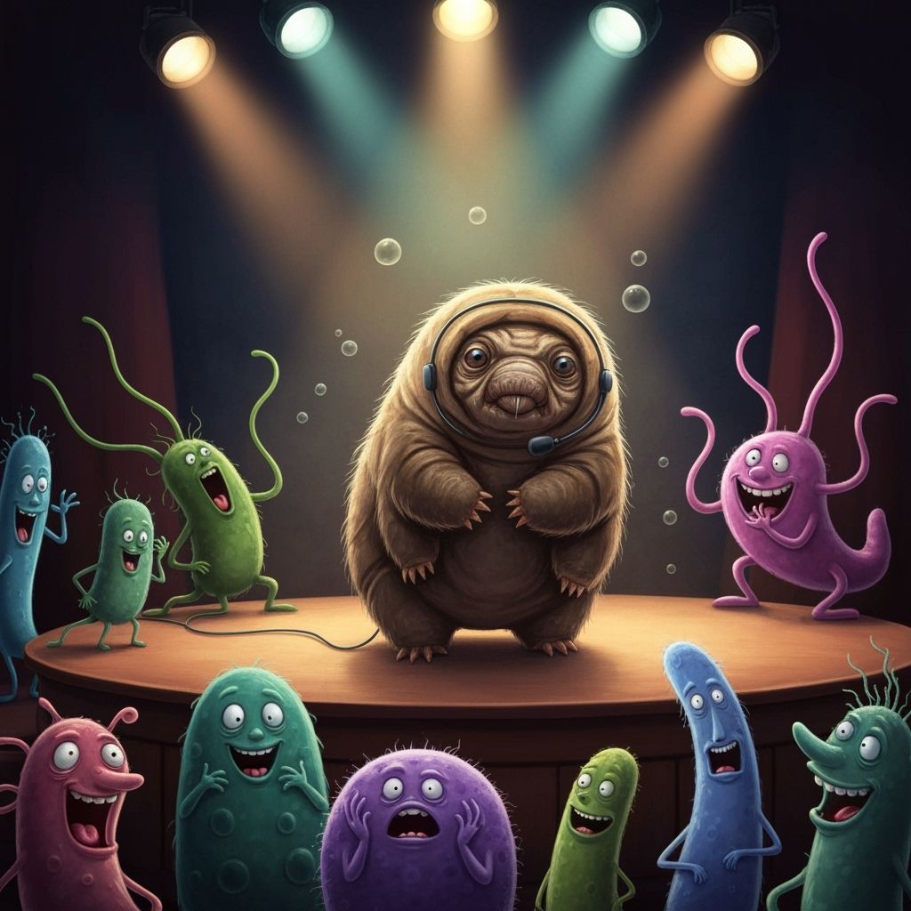 Tardigrade Comedian Performs for Bacterial Audience