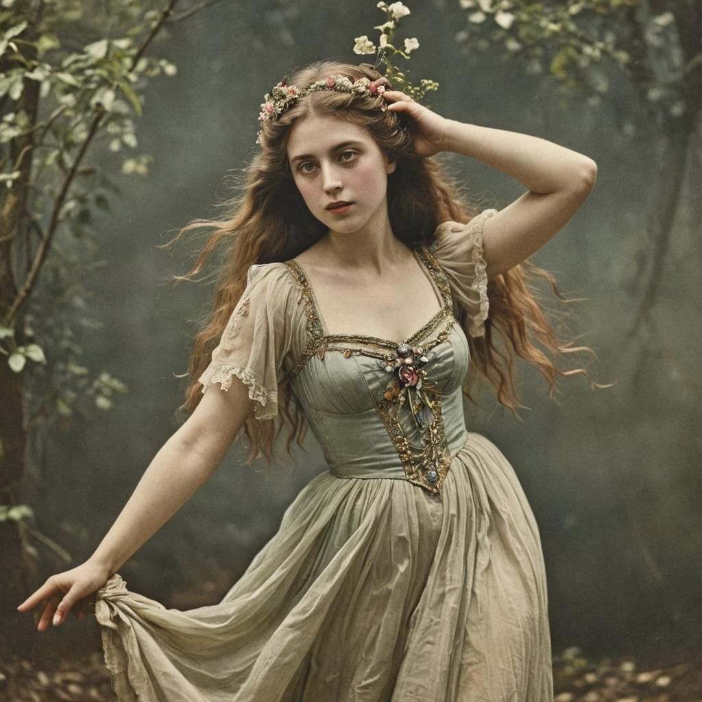 Ethereal Hand-Colored Photograph of Titania