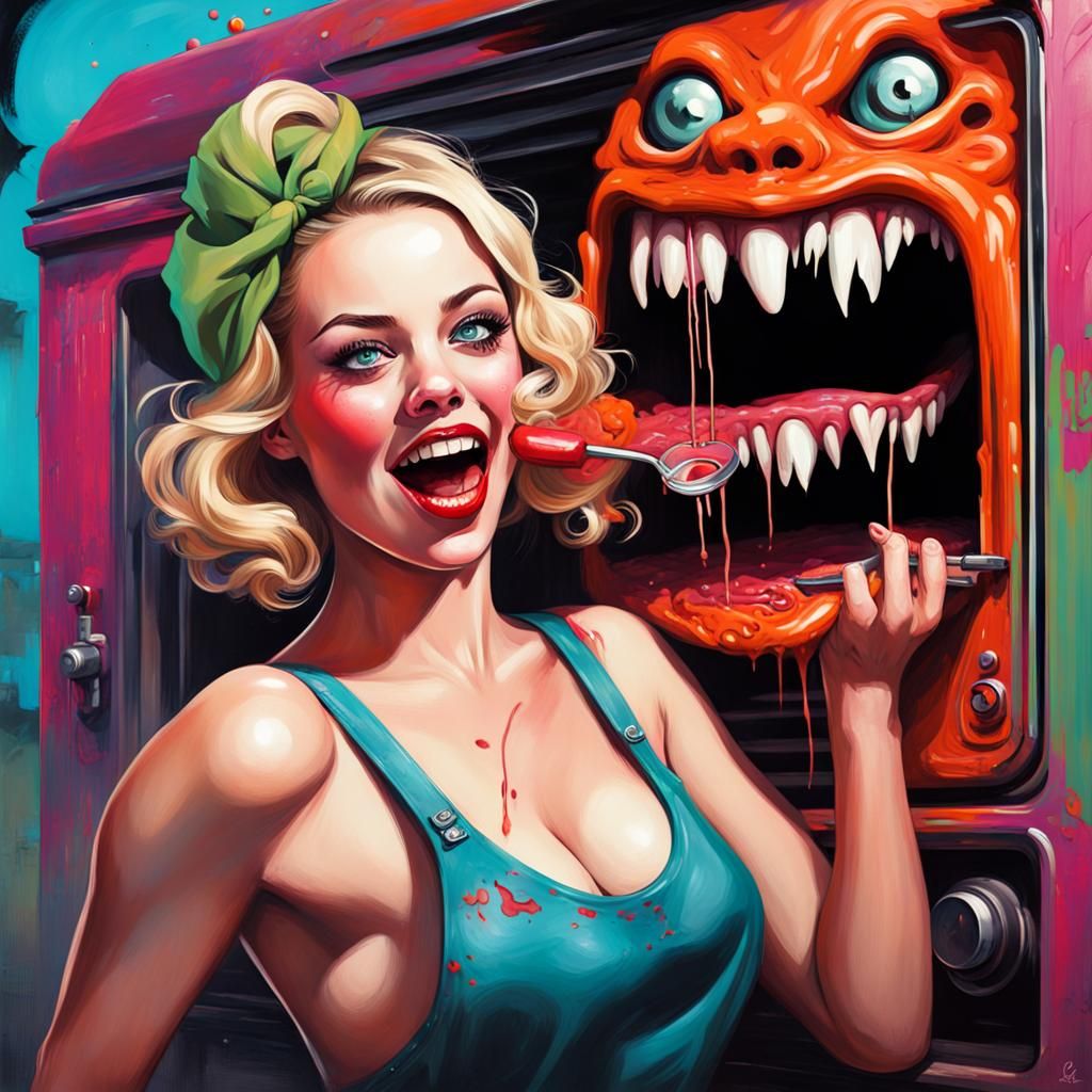 1920s pinup girl with questionable oven