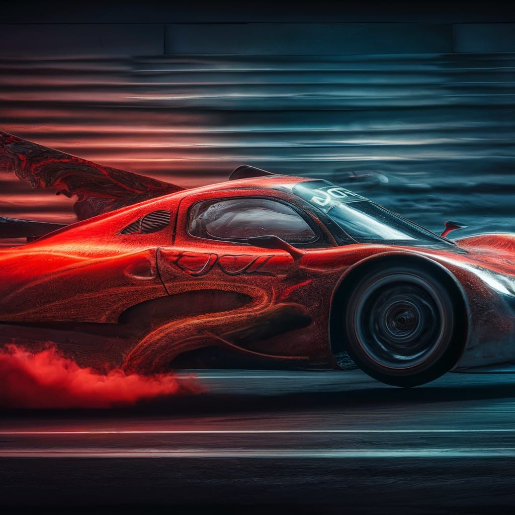Hyper-Realistic Racing Devil in Cinematic HDR