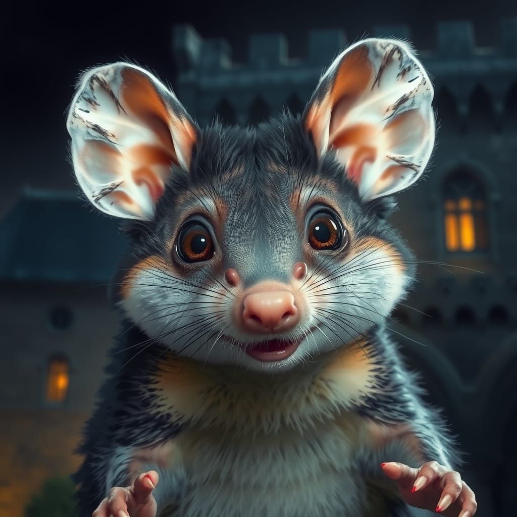 Friendly Hybrid Creature in Antique Castle Tower