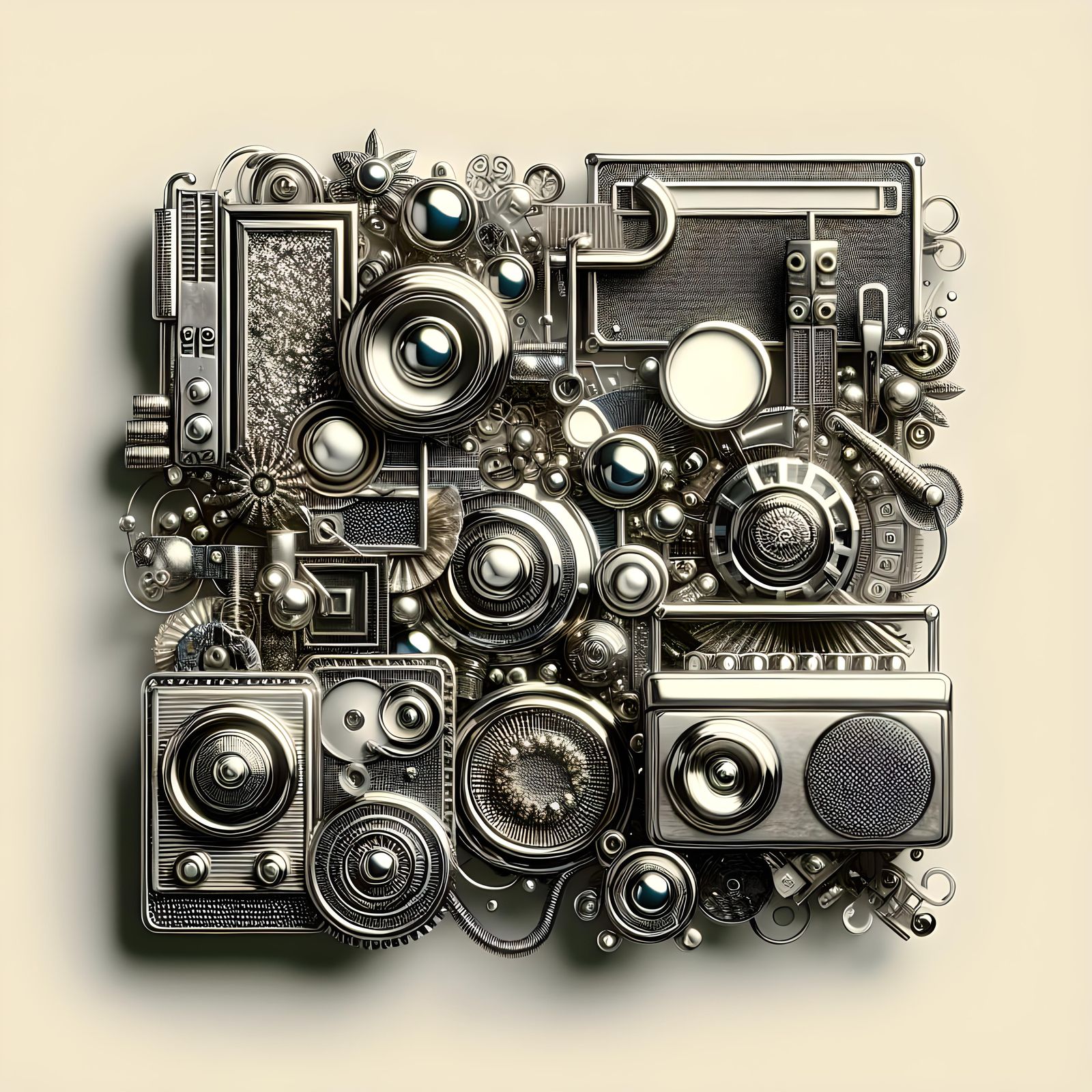 Retro Mixed Media with Platinum Plating