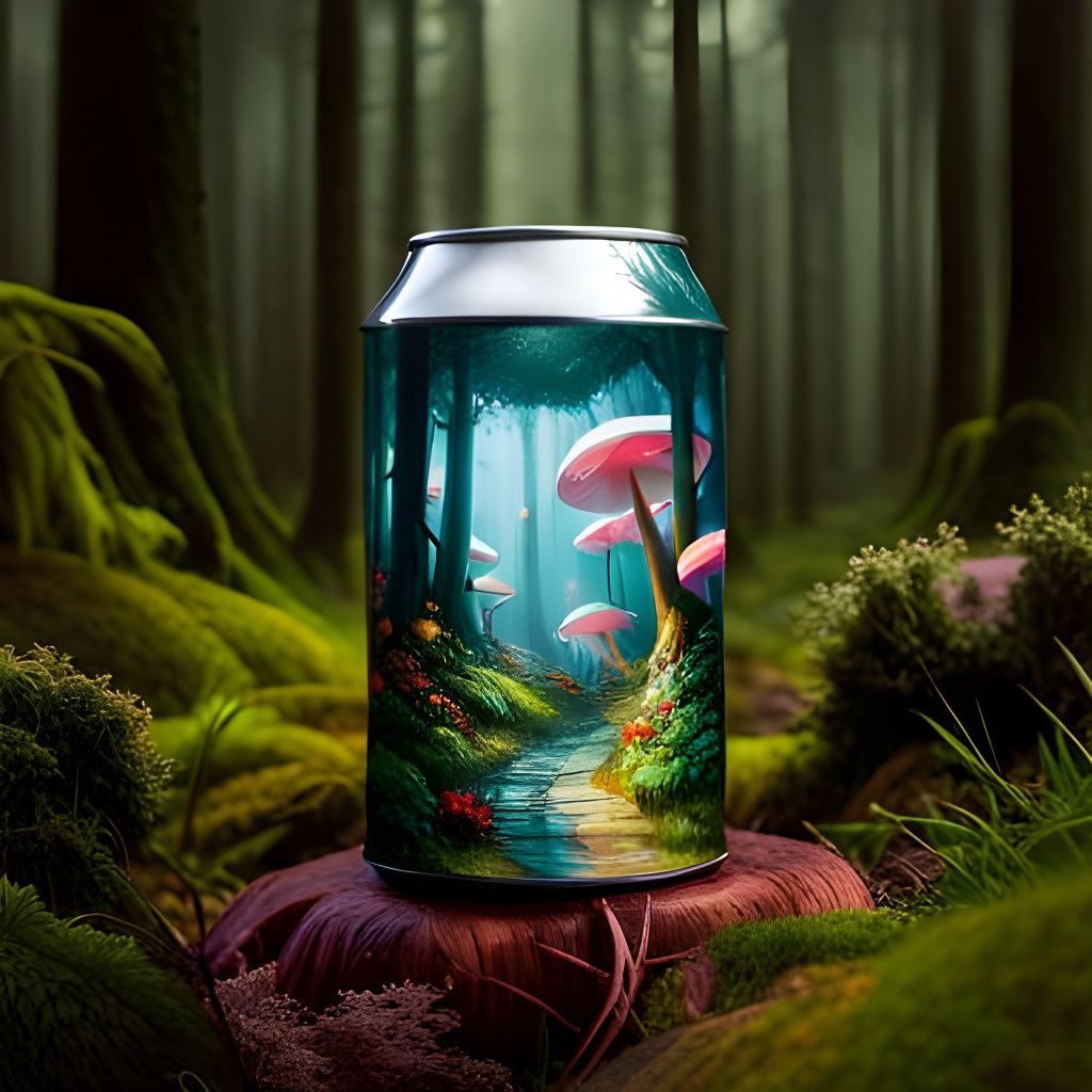 Miniature Fairy Wonderland in a Metal Can