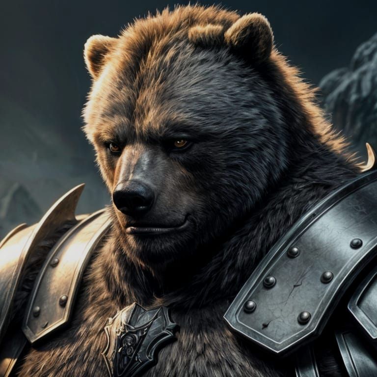 Bear-Man Charging in Leather Armor