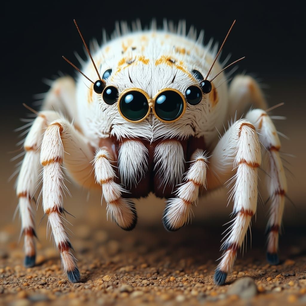 White Spider with Monocle and Mustache