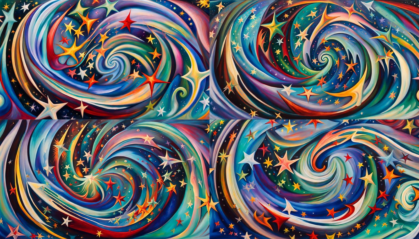 Iridescent Stars Surrounded by Cosmic Energy