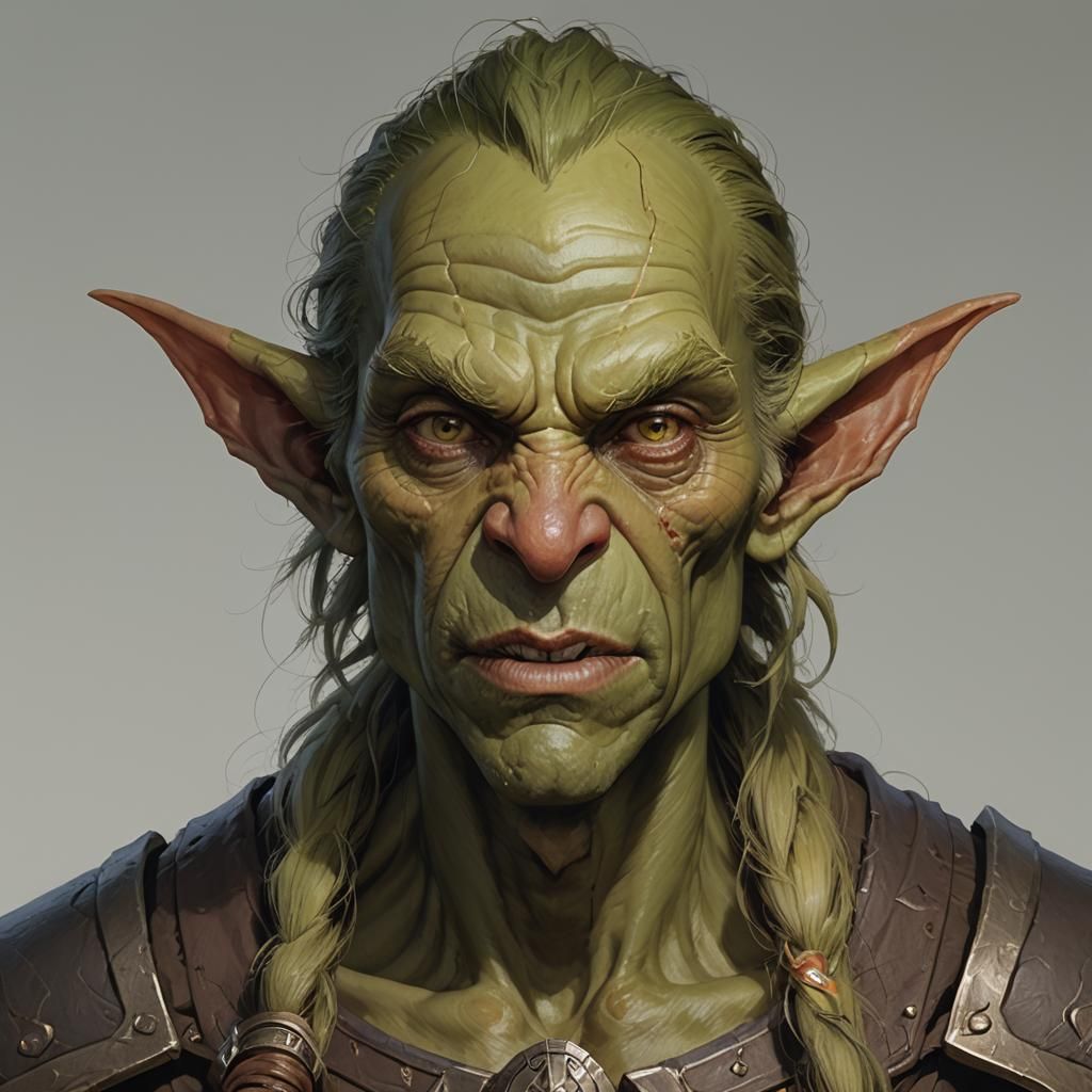Detailed Goblin Portrait in Digital Art Style