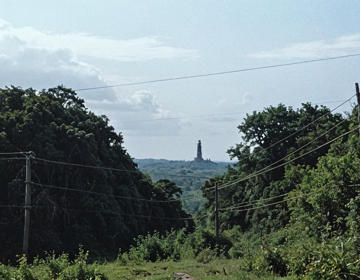 Ominous Psychedelic Tower in the Distance