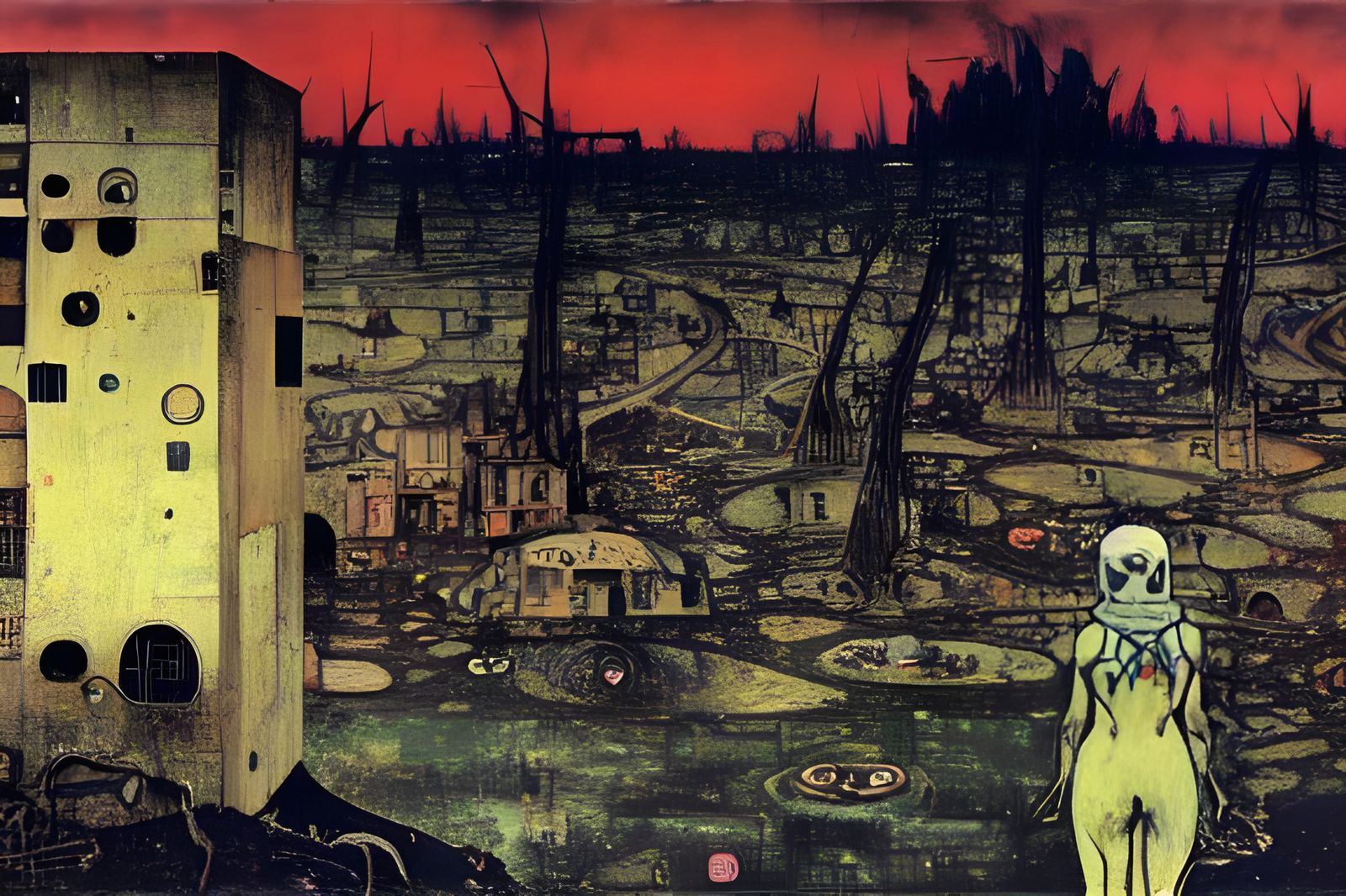 Post-Apocalyptic Wonderland Slums: A Dystopian Vision