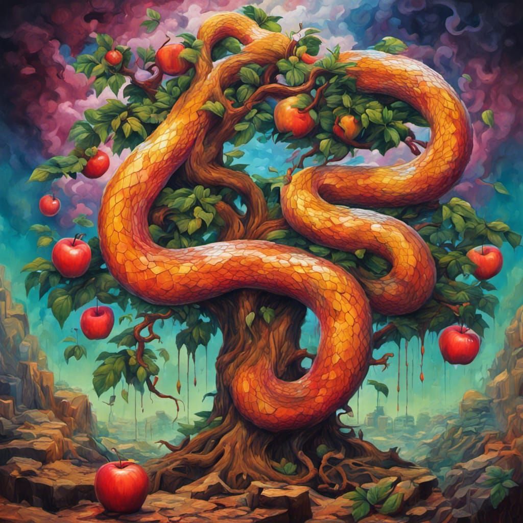 Adam and Eve as Graffiti Street Art