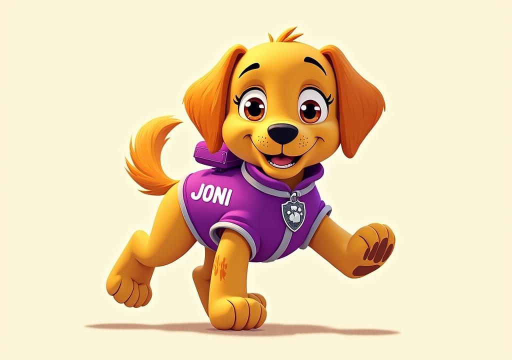 Labrador 'Joni' as Paw Patrol Cartoon Character