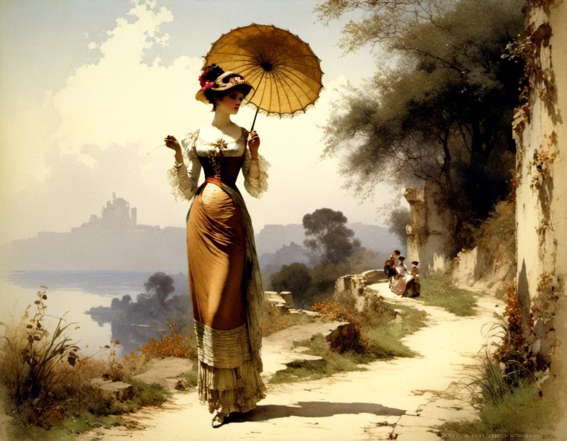 Woman with parasol