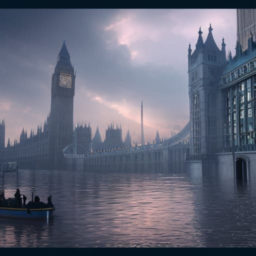 Flooded London: Fantastical Matte Painting in Deep Color
