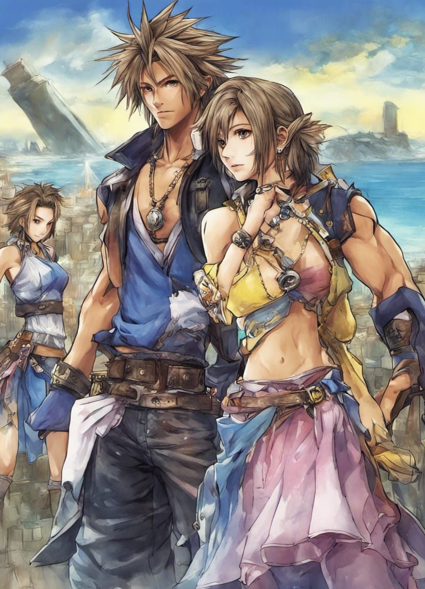 Anime Character in Final Fantasy Style