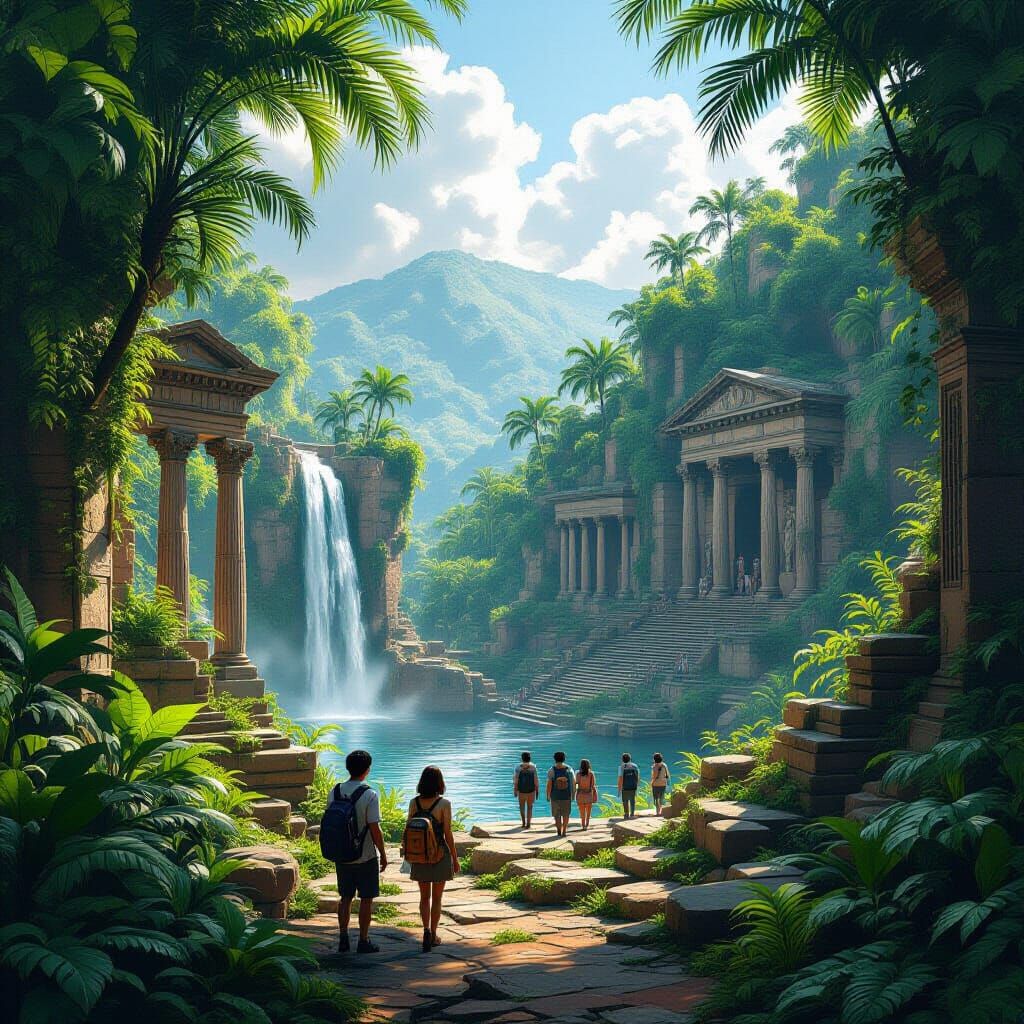 Tropical Jungle Envelops Ancient Roman Ruins