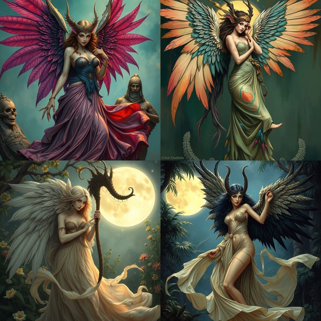 Seductive Harpy Illustration