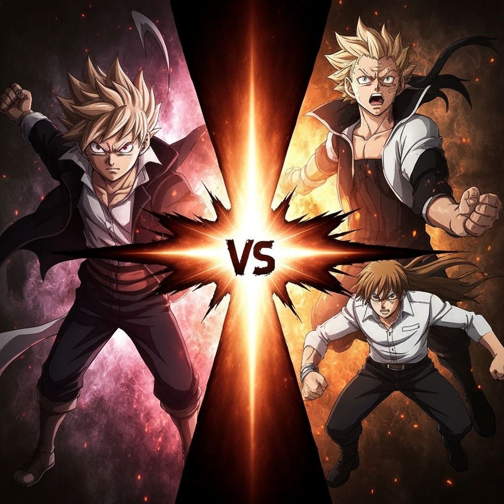 Epic Anime Battle Between Characters