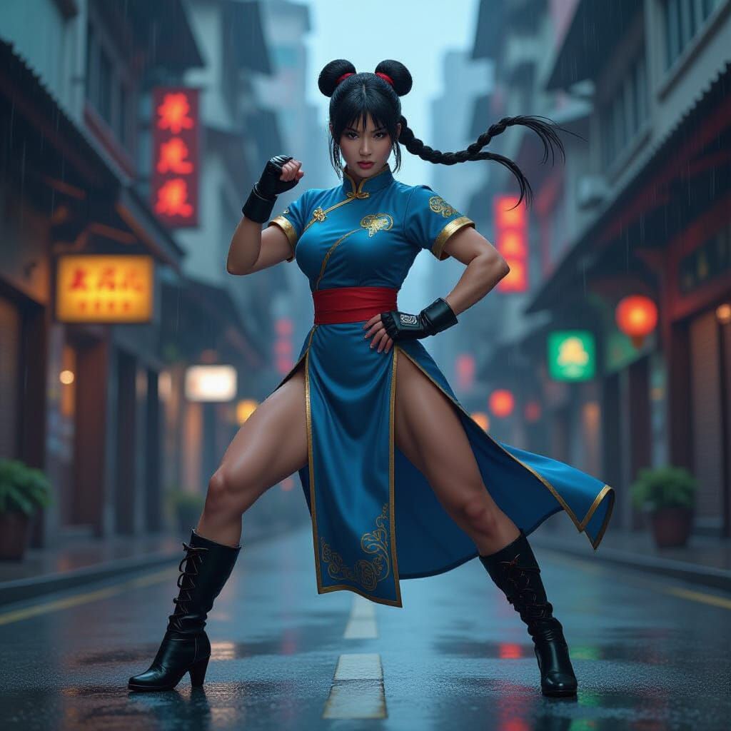 Chun Li in Hong Kong, Concept Art Style