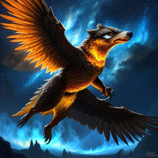 Fiery Flying Badger