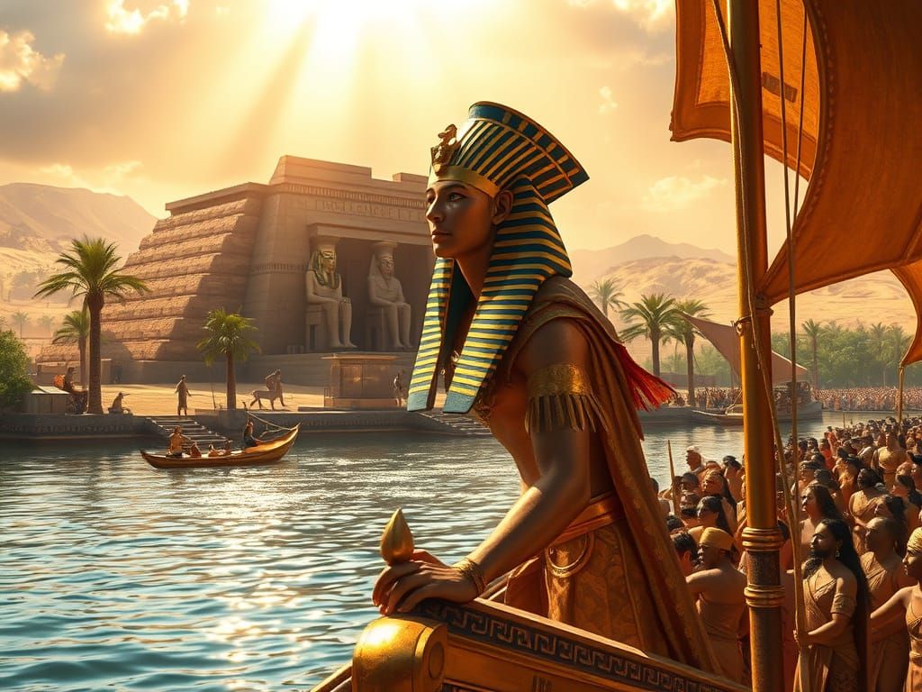 Epic Ramses the Second on Royal Barge in Abu Simbal