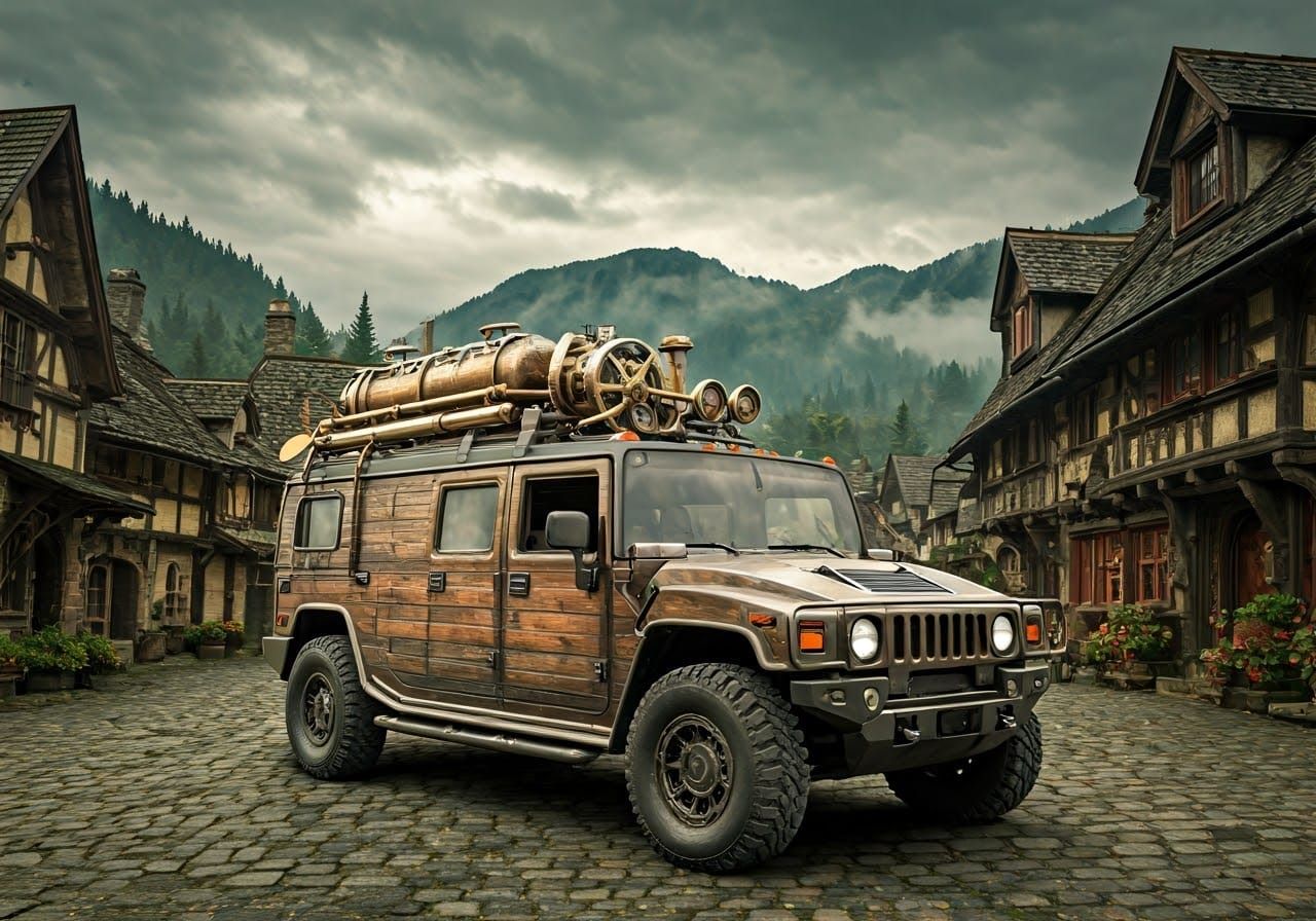Steampunk Hummer Motorhome in a Victorian-Inspired Mountain ...