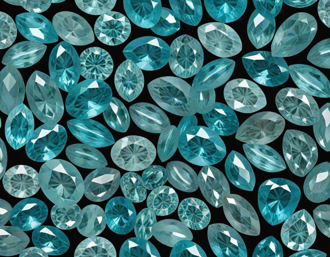 Ancient Aquamarine and Umber Landscape