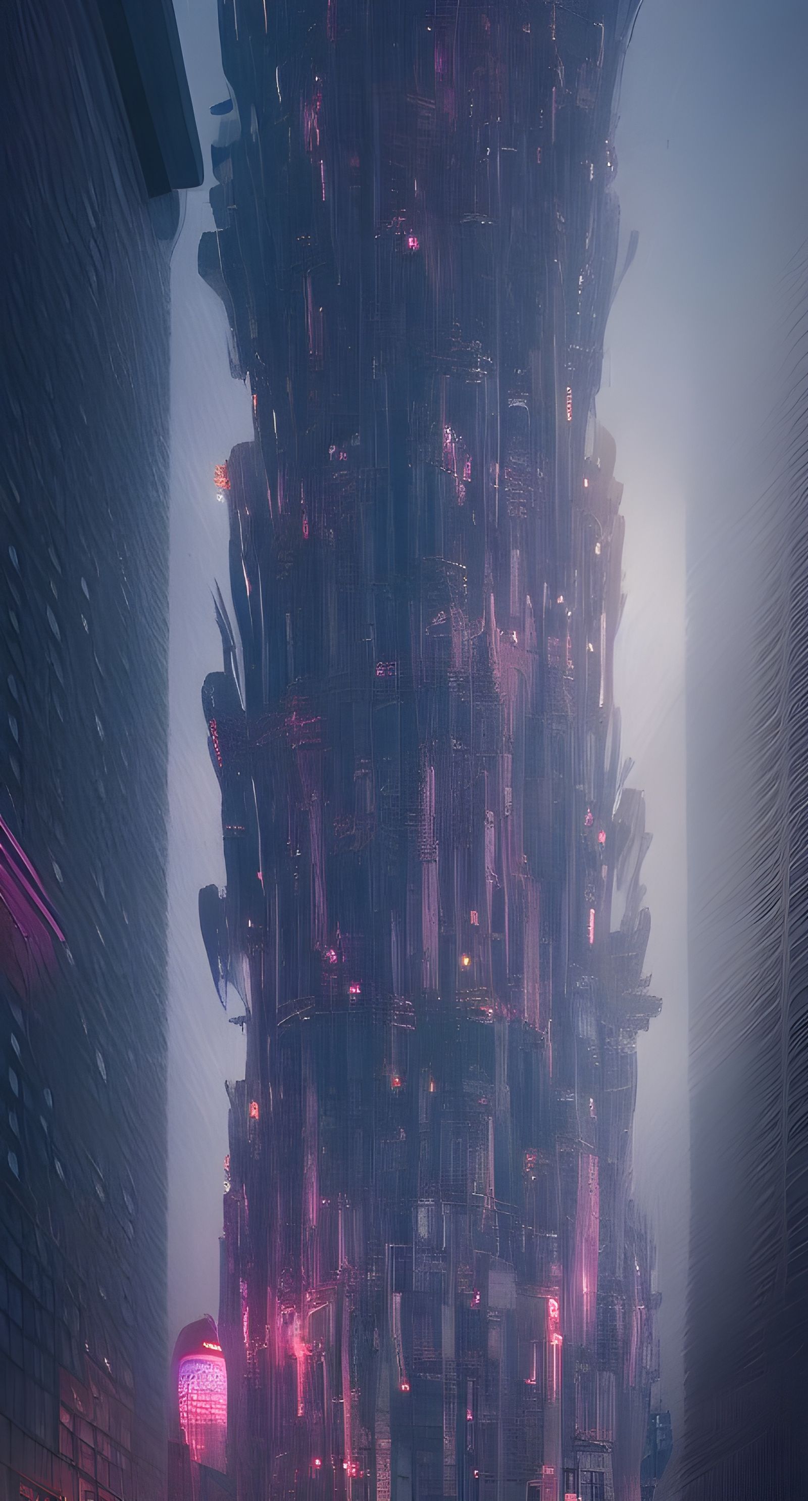 Futuristic Skyscraper in Hyperdetailed Digital Art