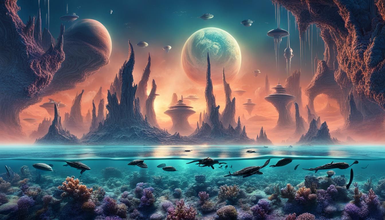 Surreal Alien Ocean World