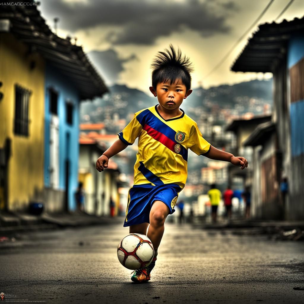 Ecuadorian Boy with Ronaldo Haircut in Guayaquil