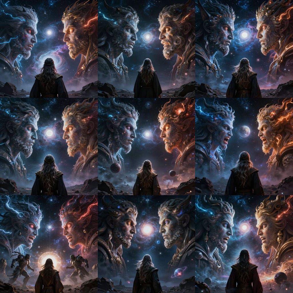 Cosmic Gods Clash in Celestial Battle