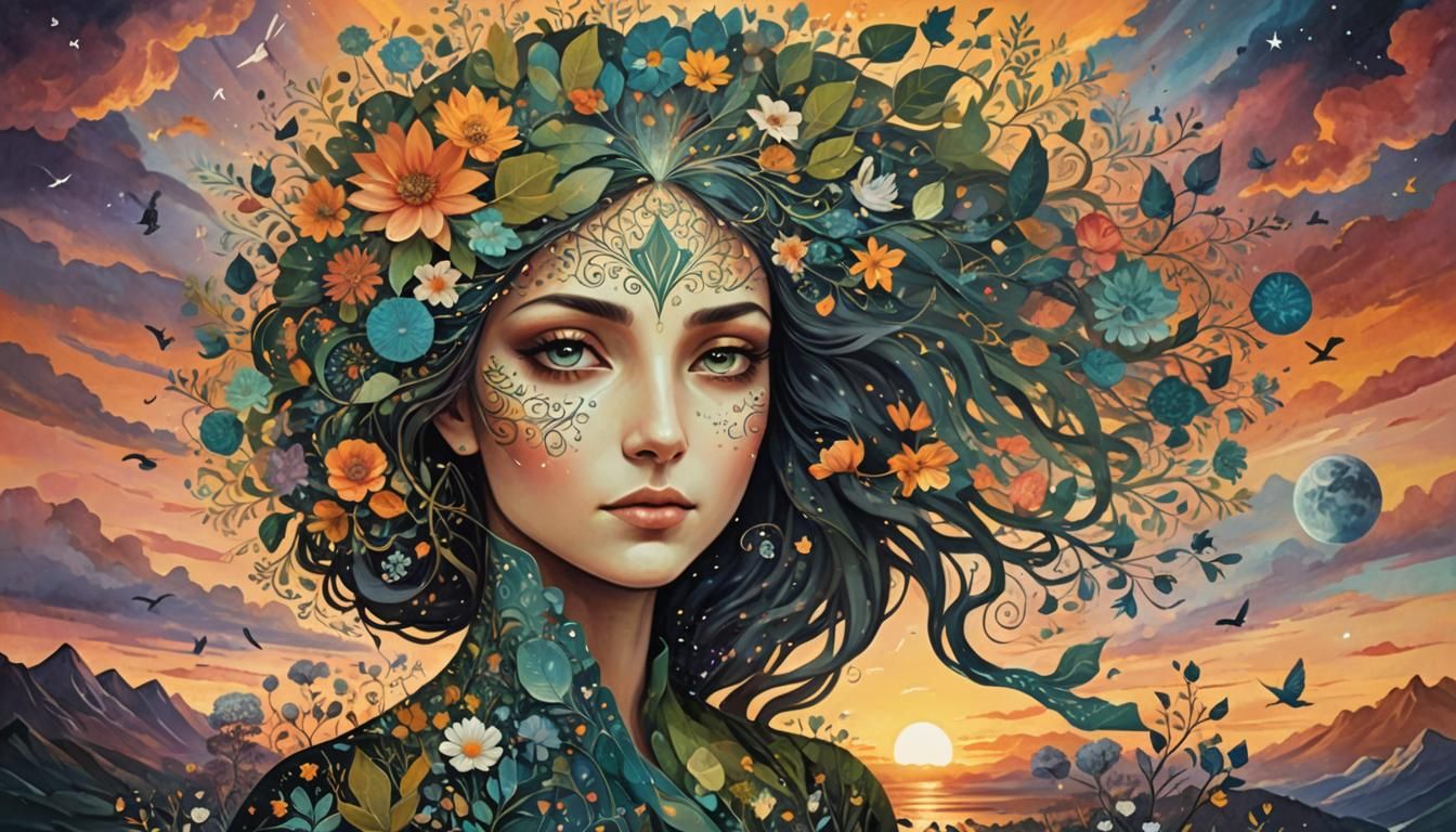 Inspirational Digital Collage: Self-Improvement in 8K