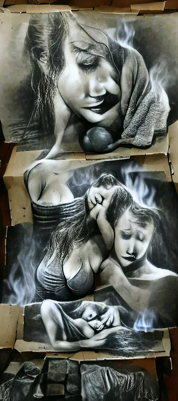 Classic Charcoal Drawing
