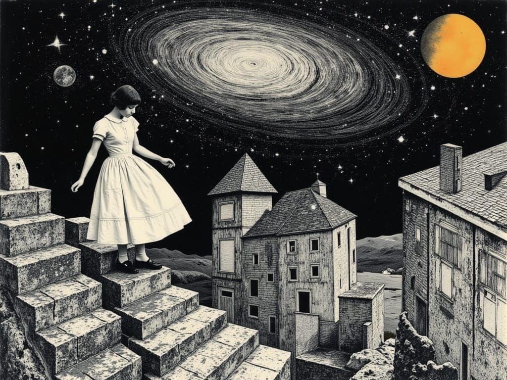 Alice, Neo, Escher and Klimt in Geometric Pop Art