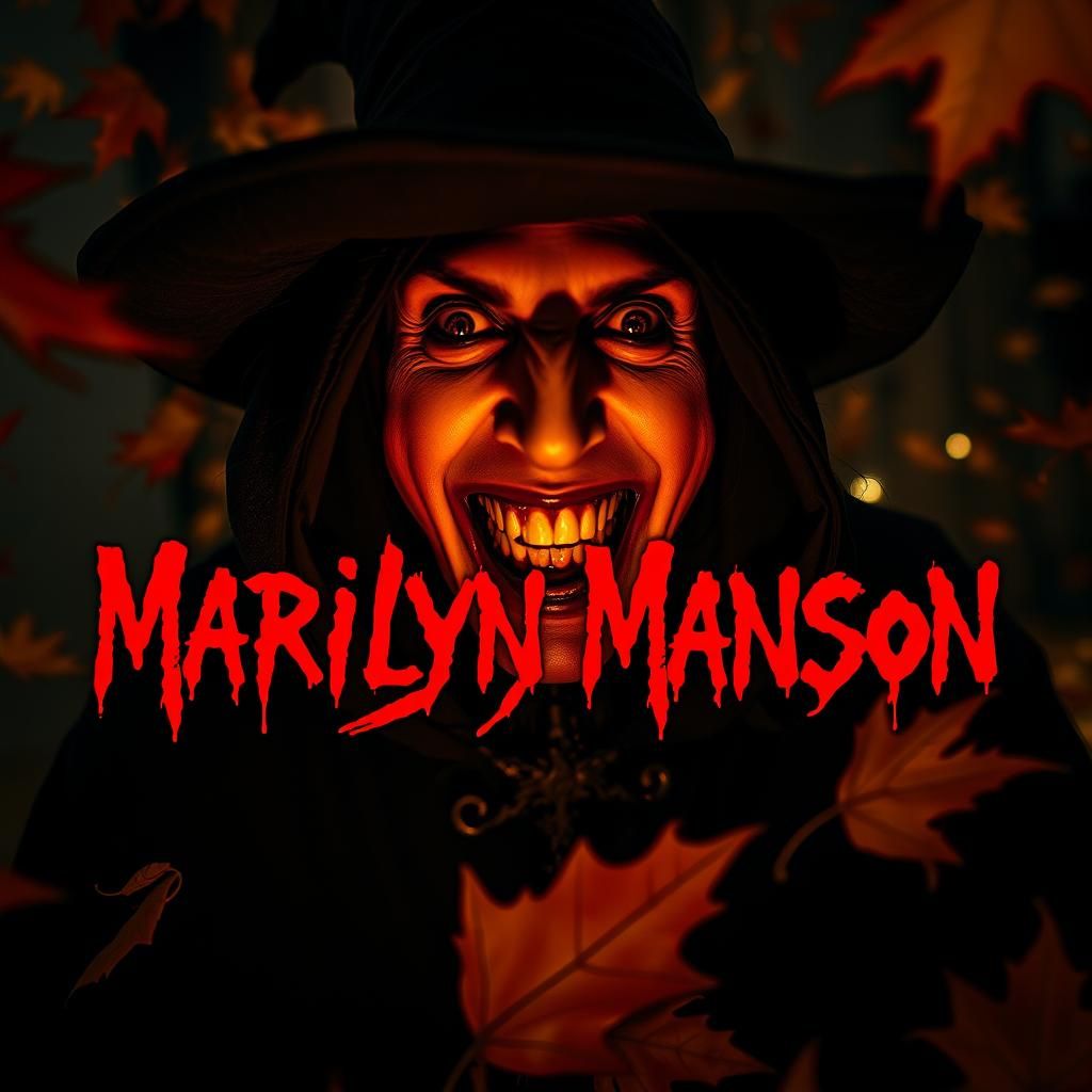 Marilyn Manson dressed up as a wicked witch