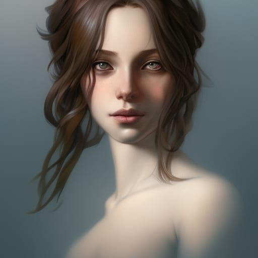 Detailed Portrait of Girl with Dynamic Lighting