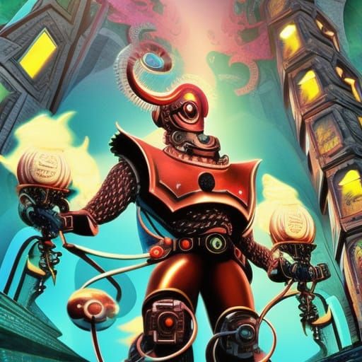 Spamton: Villan Robot in Detailed Matte Painting