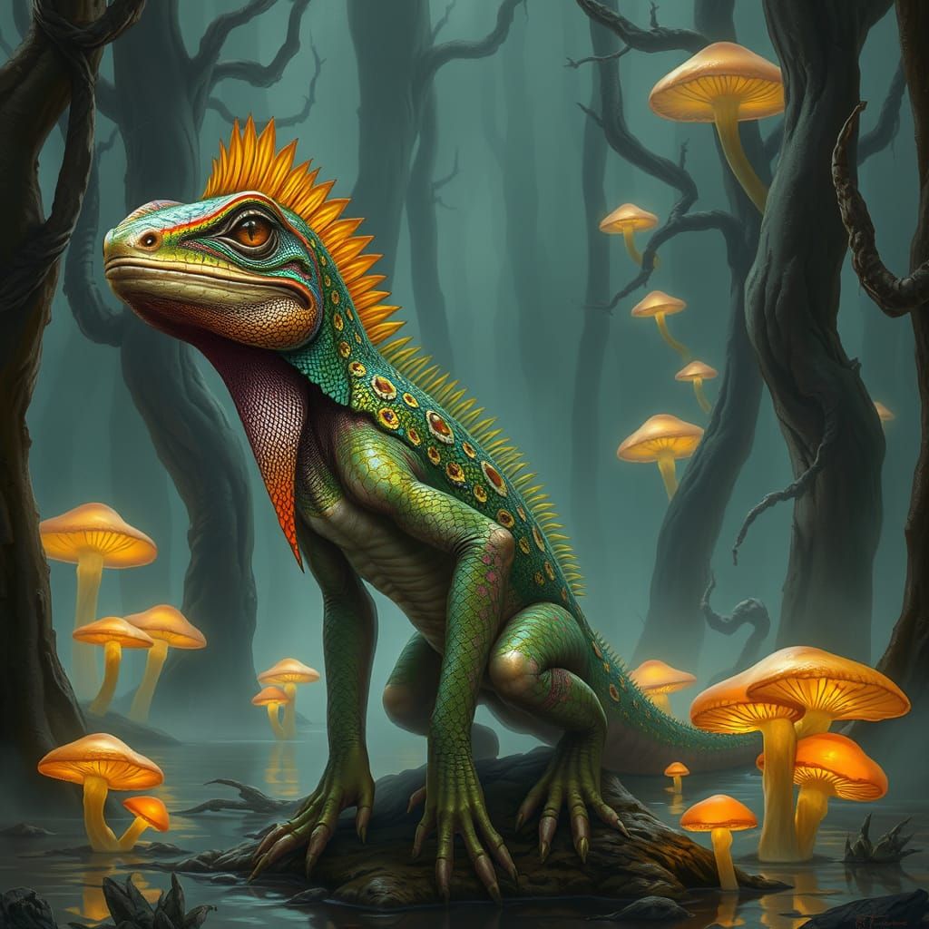 Lizardfolk in Mysterious Swamp